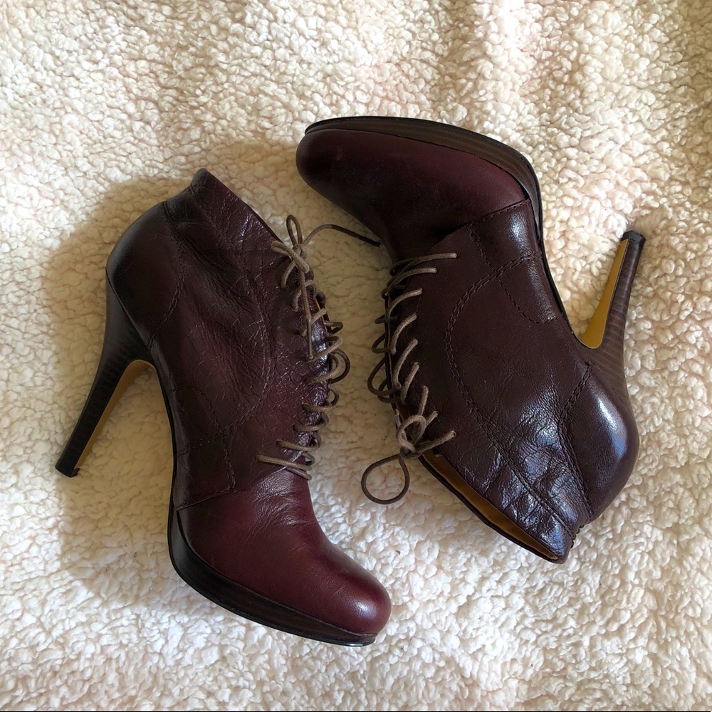 Nine West lace up booties